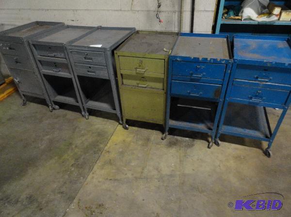 lot 175 image: (6) Assorted Rolling Cabinets...