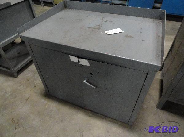lot 177 image: Work Bench Cabinet with shelf Approximate 24&...