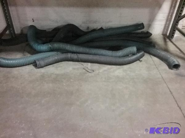 lot 19 image: Dust collector hoses. 4" diameter. Wire ...