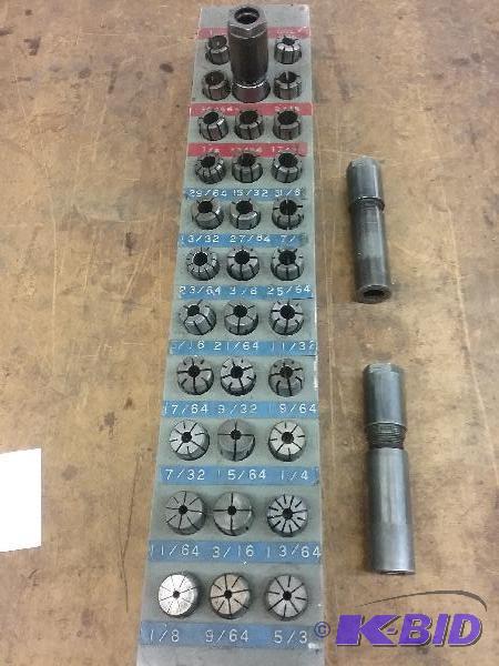 lot 2 image: Approx. (32) DA10 Collets and (3) traight sha...