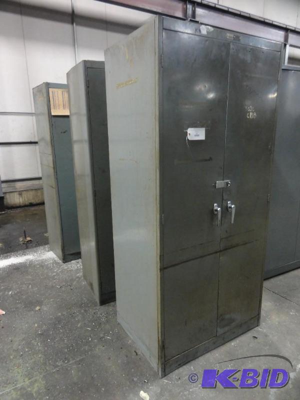 lot 200 image: (3) Assorted 2-door cabinets to include   ...