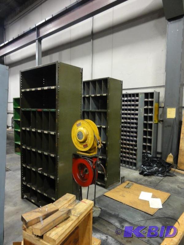 lot 206 image: (4) Steel multi compartment storage bin uni...