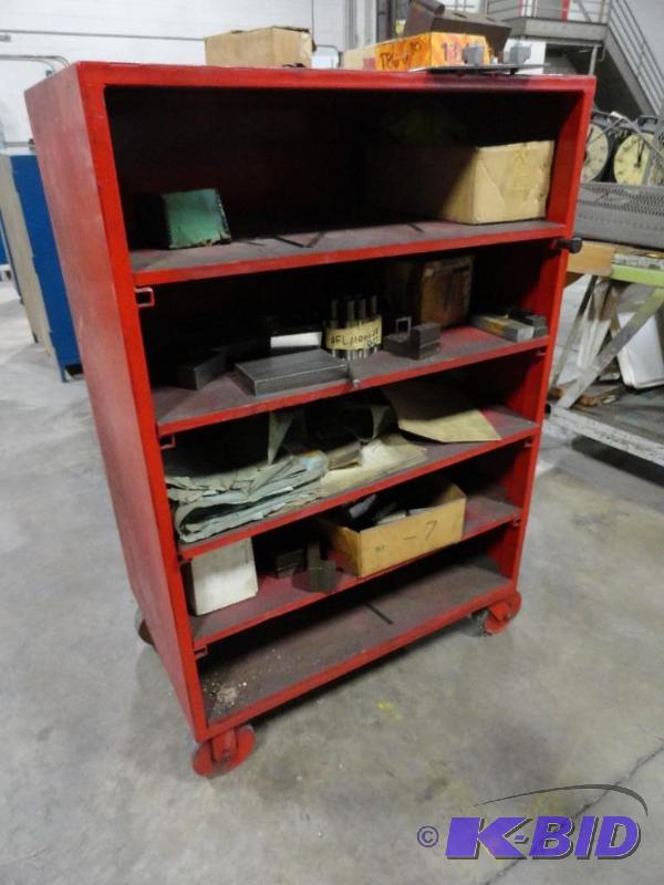 lot 226 image: Rolling Steel Framed Cart with 5-Shelves and ...