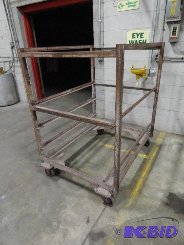 lot 237 image: Steel Framed Rolling Cart...