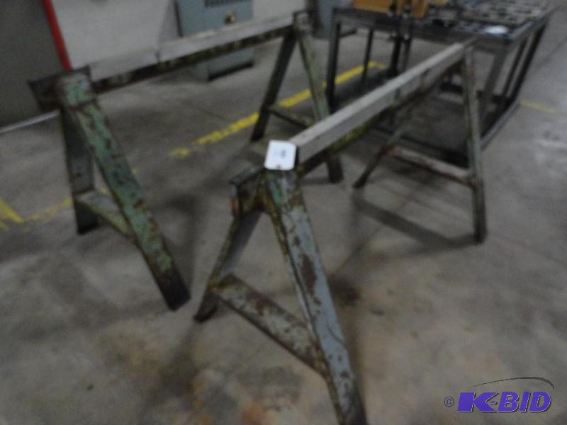 lot 251 image: (2) sawhorse work stands, 60" x 36"...