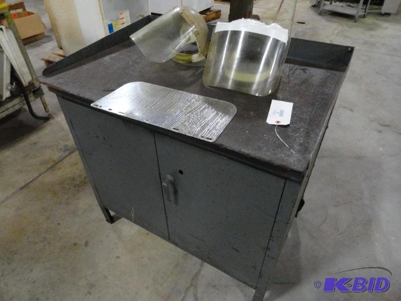 lot 258 image: Steel Work Bench Cabinet...