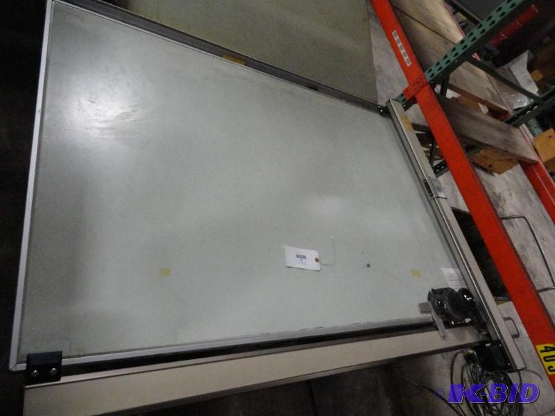 lot 267 image: Adjustable Power Drafting Table With Approxim...