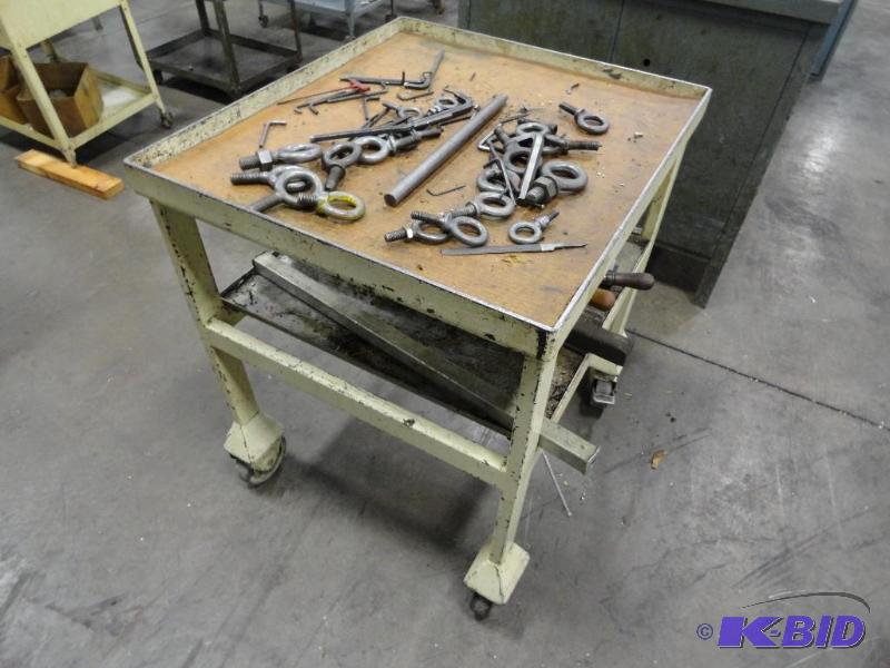 lot 286 image: All Steel Rolling Cart approximate 25" x...