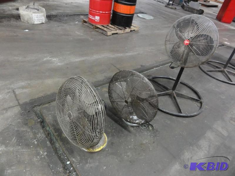 lot 287 image: (3) 20" Diameter Fans, 115V...