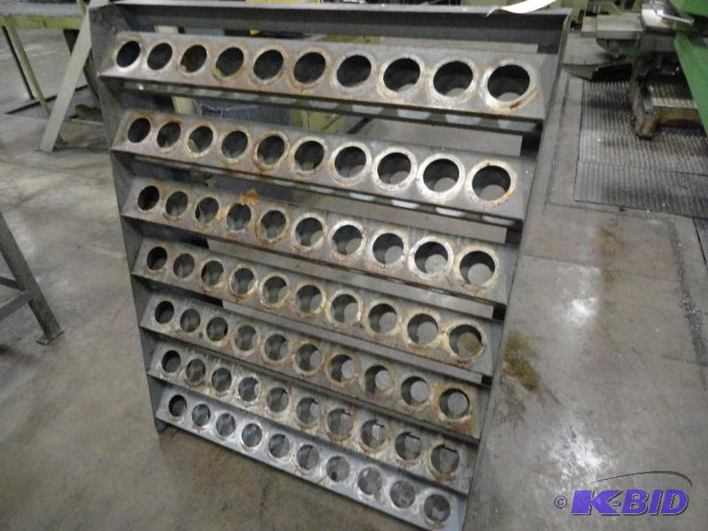 lot 304 image: 70-place 50 Taper Tool Holder Stand Largest D...