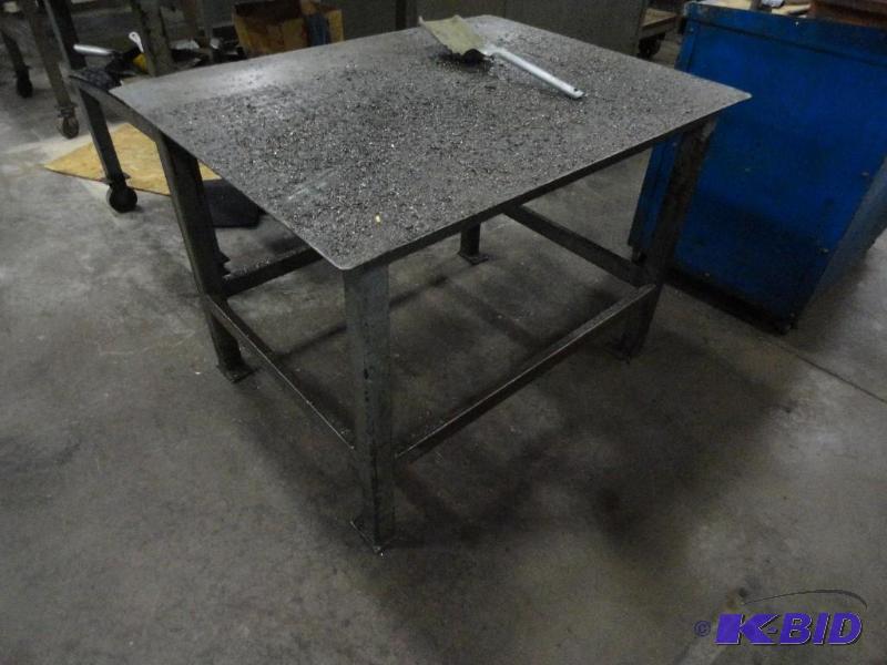 lot 305 image: All Steel Work Table approximate 42" x 3...