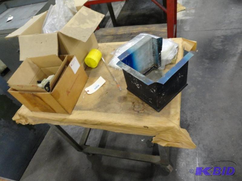 lot 309 image: Steel Framed Rolling Cart with contents Appro...