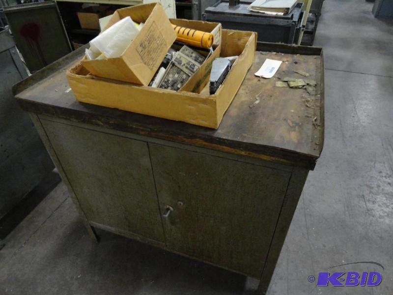lot 312 image: Workbench Cabinet with contents of assorted t...