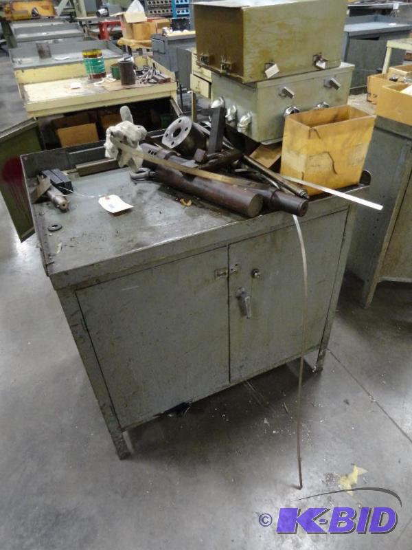 lot 313 image: Workbench Cabinet with contents of assorted t...