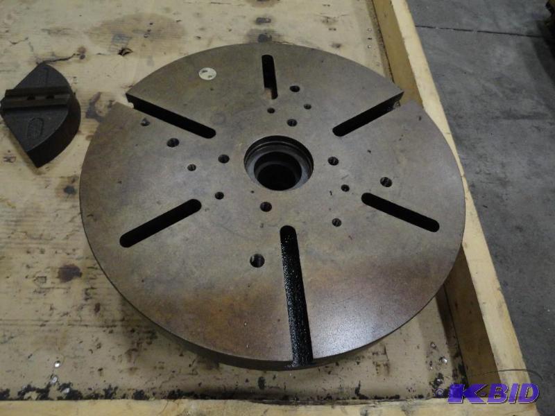 lot 348 image: 19" Face Plate with 3 t-slots. 11-12&qu...