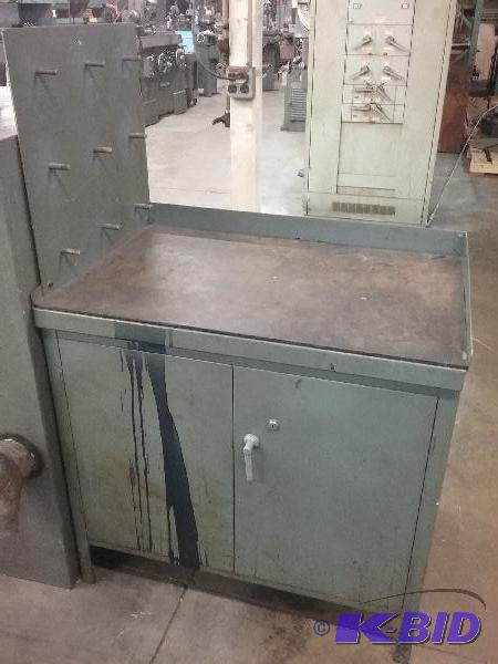 lot 37 image: Workbench Cabinet with shelf...