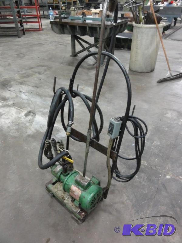 lot 376 image: Fluid Pump and Electric Motor on cart, remove...