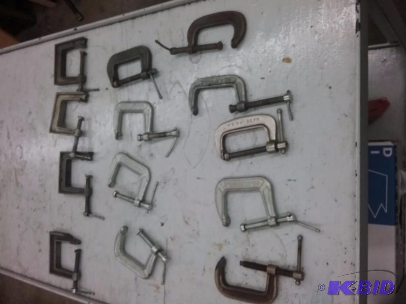 lot 399 image: Approx. (12) assorted C-clamps 2"...