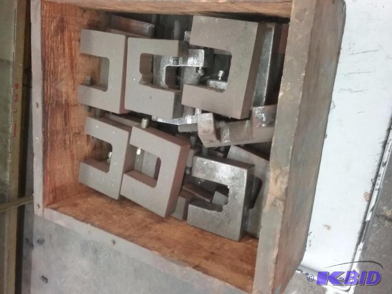lot 401 image: (2) wood boxes of shopmade C-clamps 1" -...