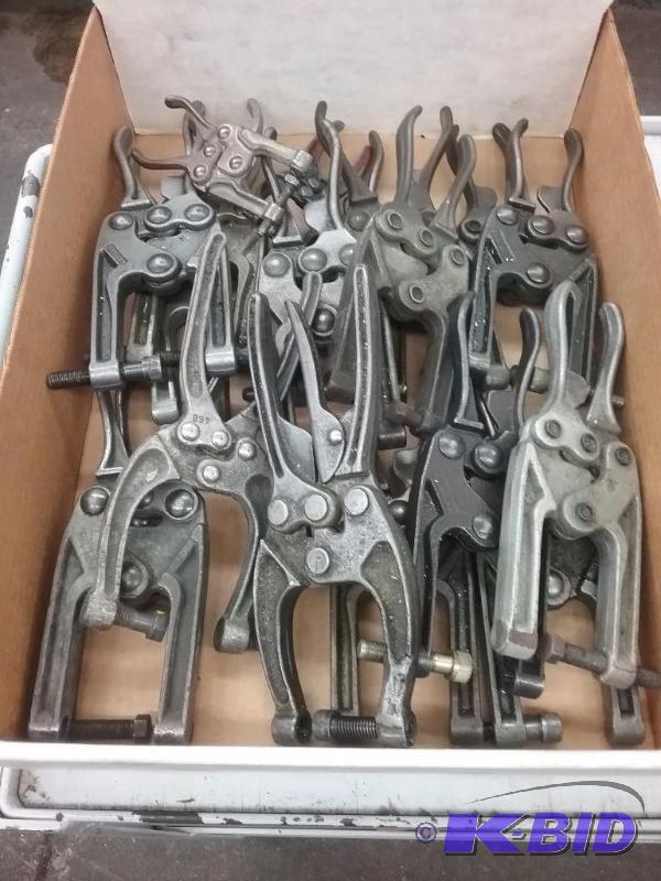 lot 402 image: Approx. (15) KnuVise plier clamps 2"...