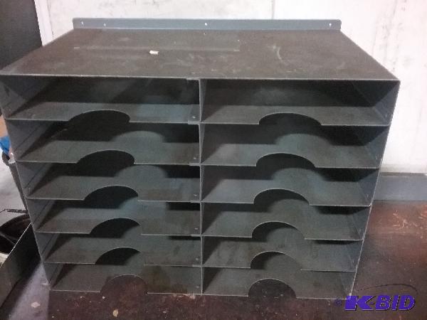 lot 41 image: 12 compartment storage bin. 18" high x 2...