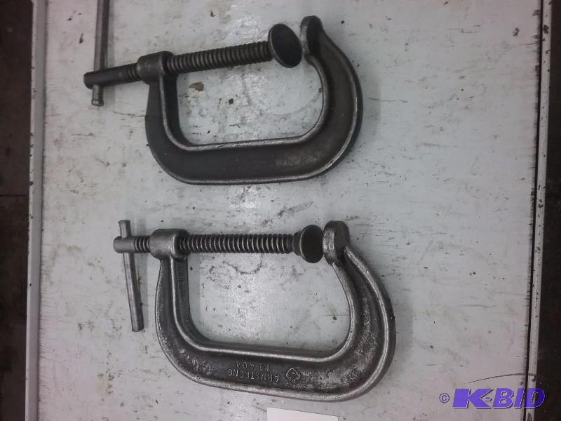 lot 456 image: (2) C-clamps 4"...