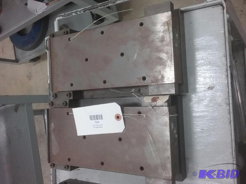 lot 471 image: (2) shopmade 5" x 12" sine plates...