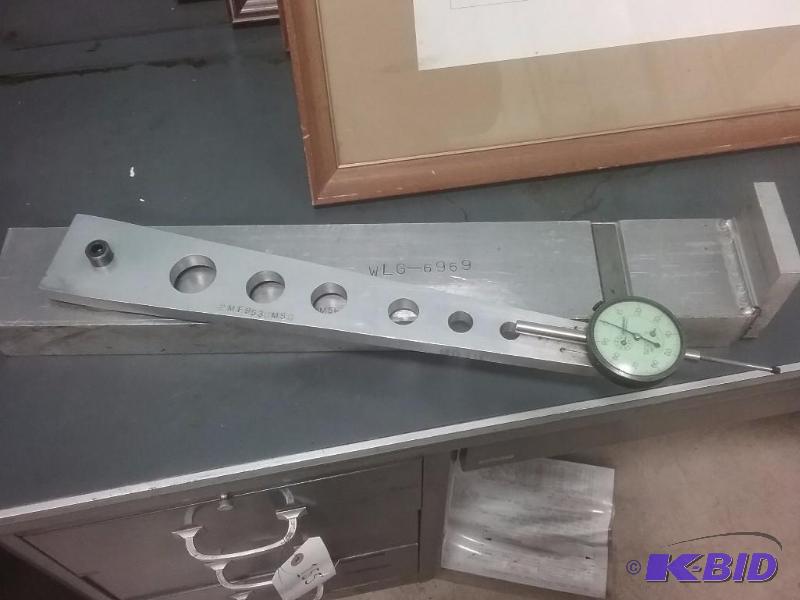 lot 475 image: Shopmade dial indicator radius checking fixtu...