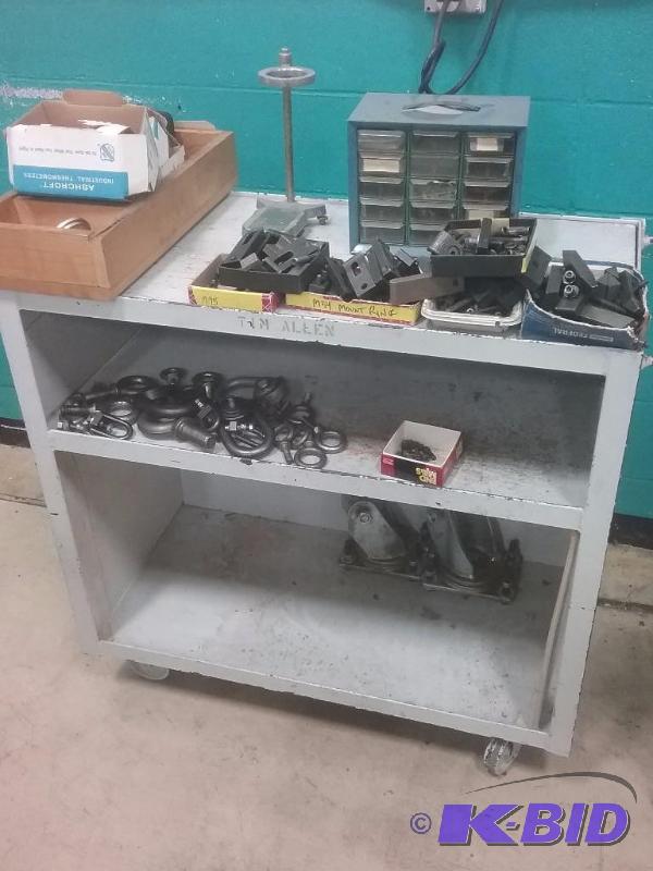 lot 478 image: Steel rolling cart 18" x 36" x 35&q...