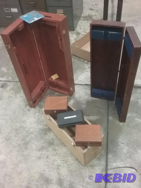lot 483 image: Lot of wooden cases for inspection tools such...