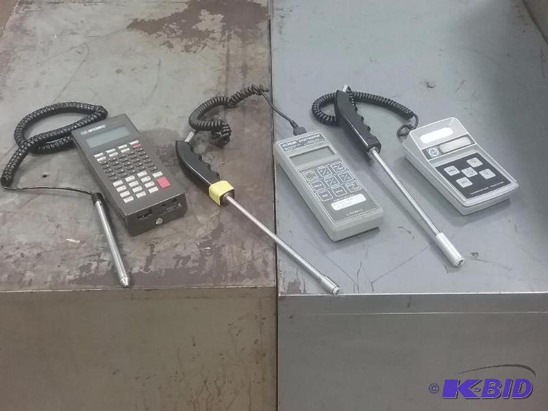 lot 490 image: (3) digital thermometers with handheld temper...