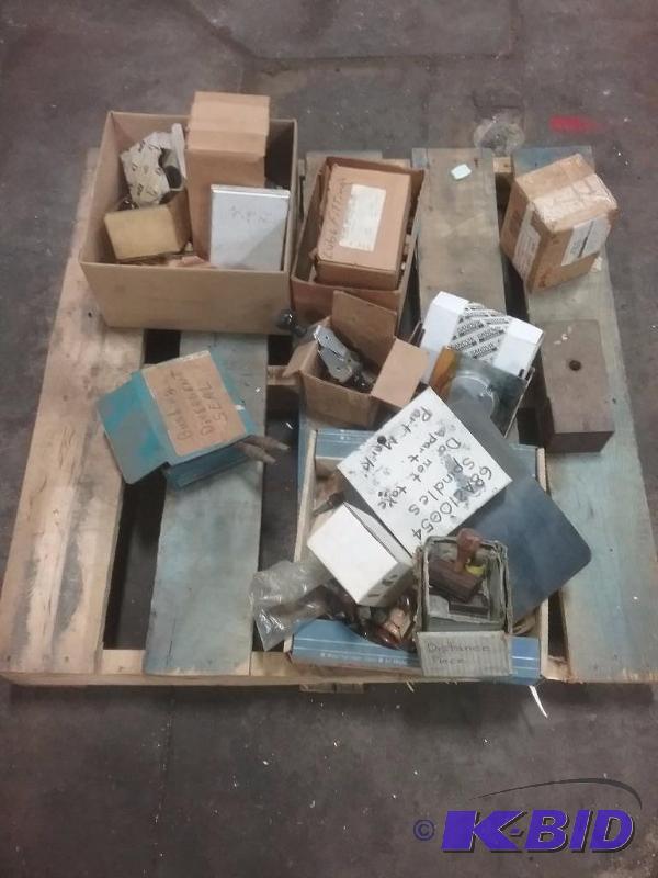lot 493 image: Pallet of assorted rubber stamps for dates, n...