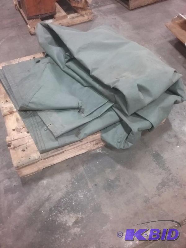 lot 495 image: (1) vinyl curtain approx. 12H x 30W, with h...