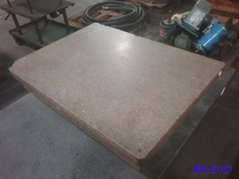 lot 505 image: Pink granite surface, 36" x 48" x 9...