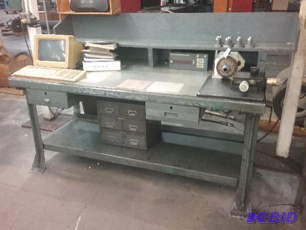 lot 53 image: Steel workbench. 36" x 72" x 34&quo...