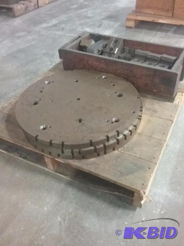 lot 538 image: (3) rotary fixture plates, set of chuck jaws,...