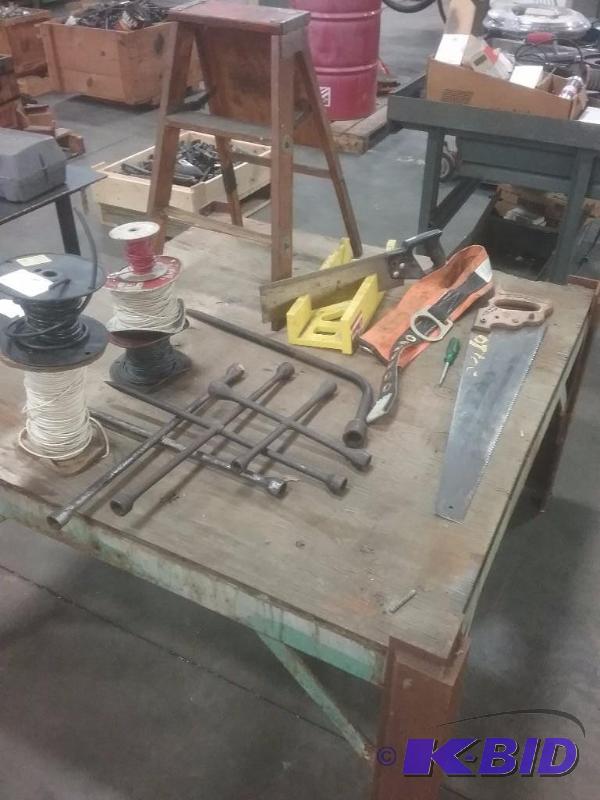 lot 595 image: Miscellaneous hand tools and other things ha...