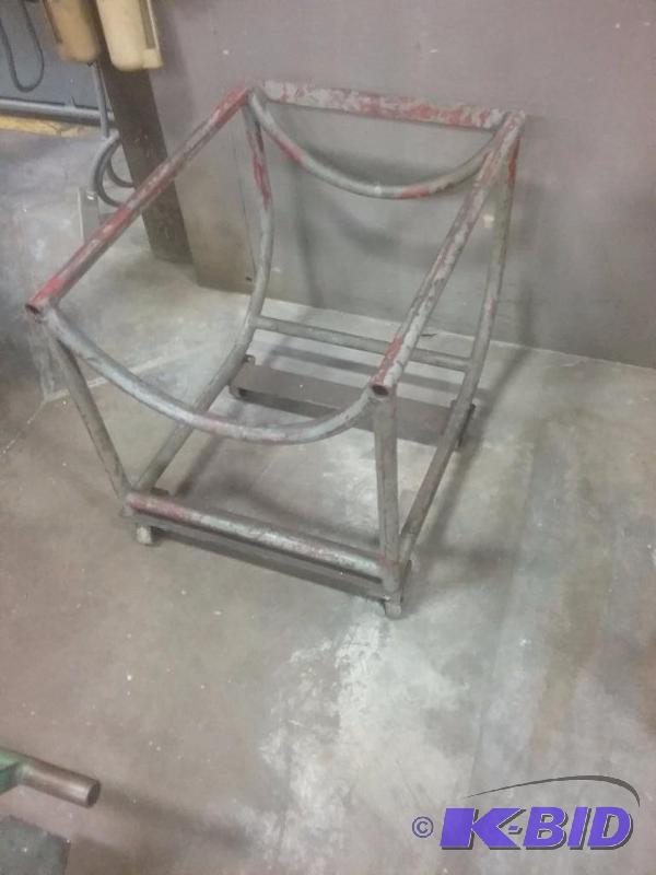 lot 625 image: Rolling steel barrel cradle for 55 gal. drums...