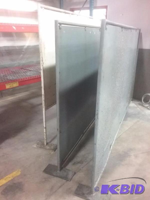 lot 631 image: (3) steel screens (2) 65&quotH x 10 long, ...