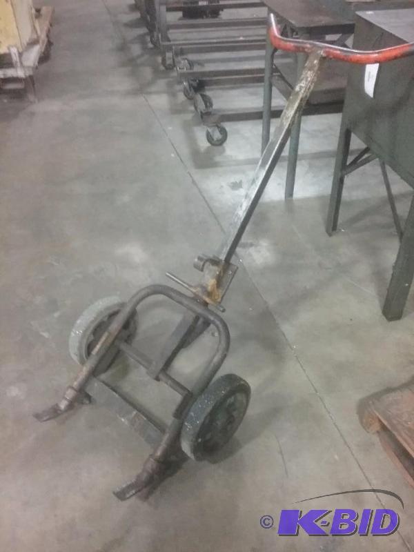 lot 655 image: 2-wheel barrel cart...