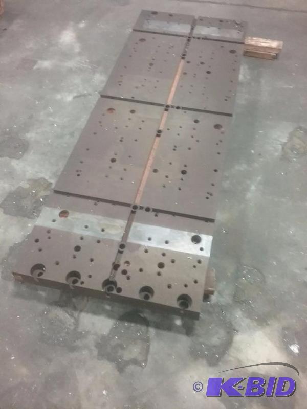 lot 673 image: Fixture plate with threaded holes, 23" x...