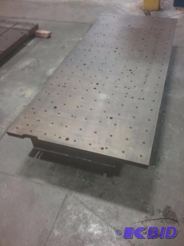 lot 674 image: Fixture plate with threaded holes, 36" x...