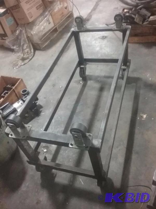 lot 688 image: Steel rolling cart, 24W" x 52L" x 2...
