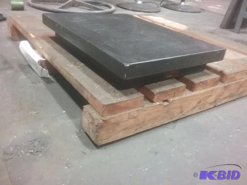lot 695 image: Black granite surface plate, Rahn brand, SN ...
