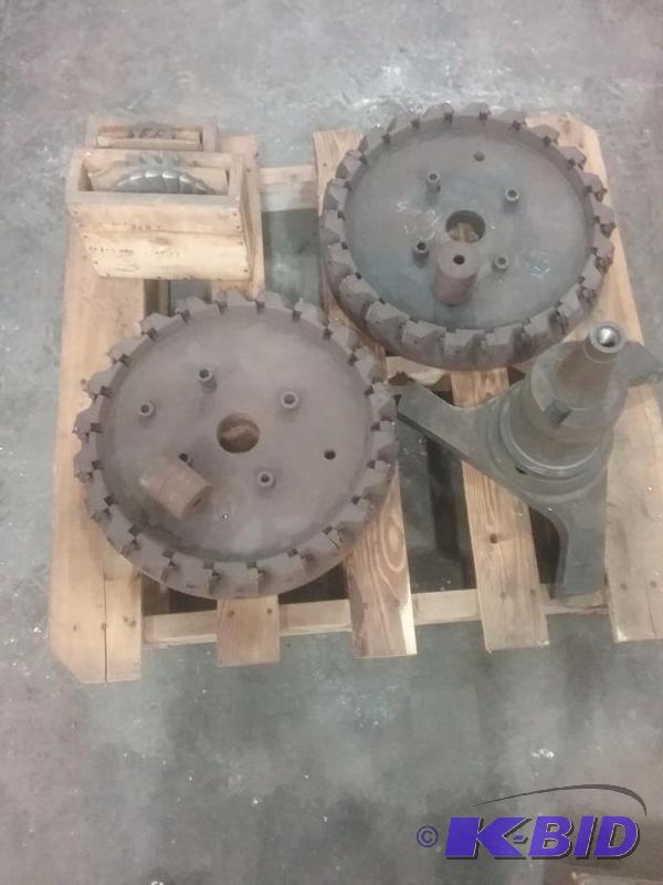 lot 709 image: (2) 19" diameter carbide insert face mil...