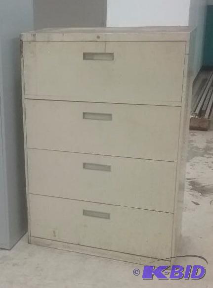 lot 719 image: (1) 4-drawer lateral file, 18" x 36"...