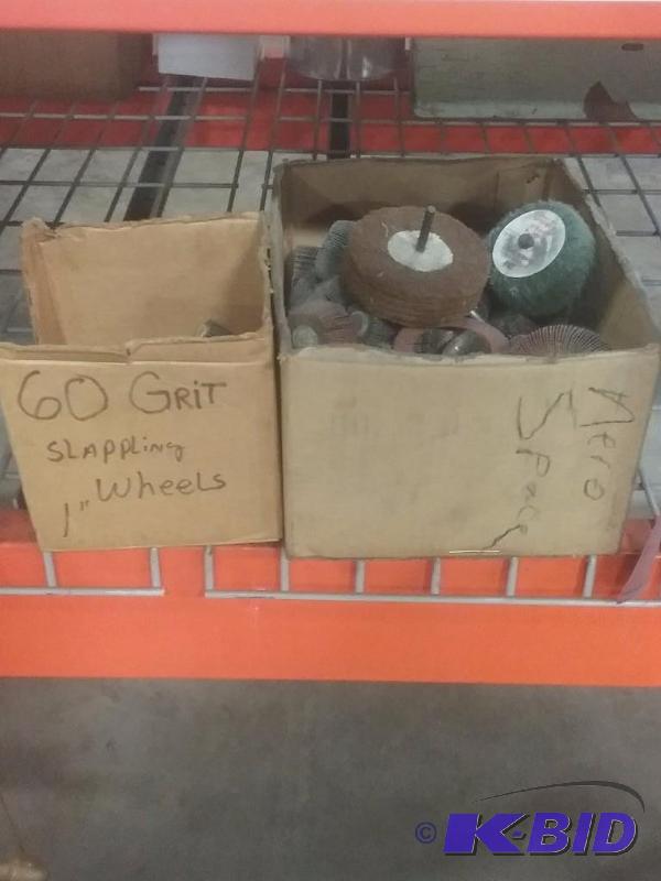 lot 733 image: (2) boxes of flap sanding wheels...