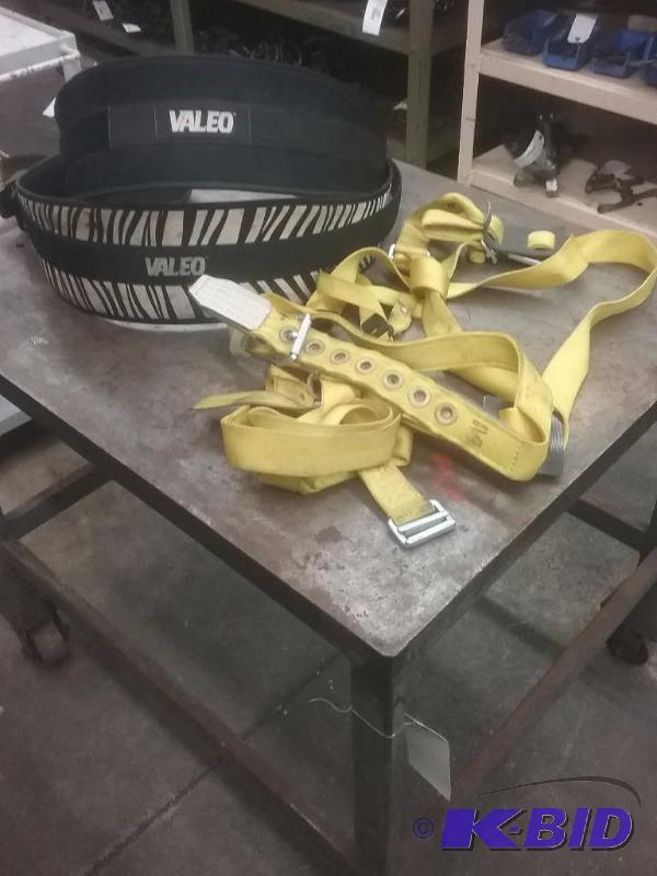 lot 742 image: (2) Valeo back belts, (1) Miller model 8095 s...