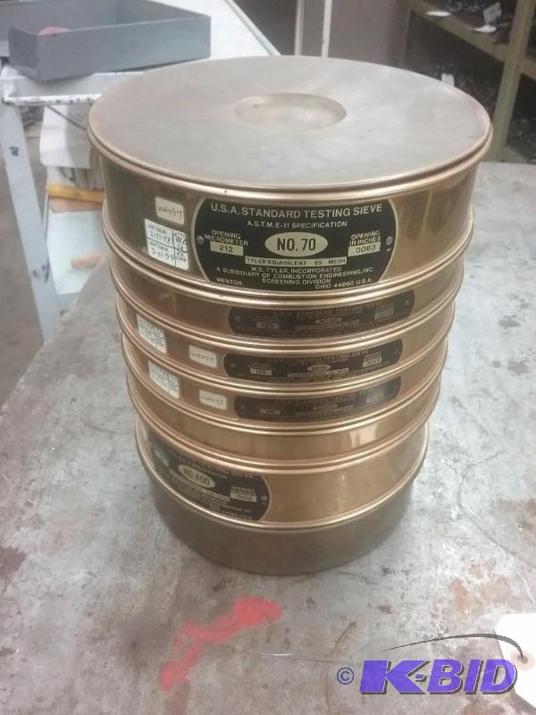 lot 753 image: W. S. Tyler Co. USA standard testing sieve se...
