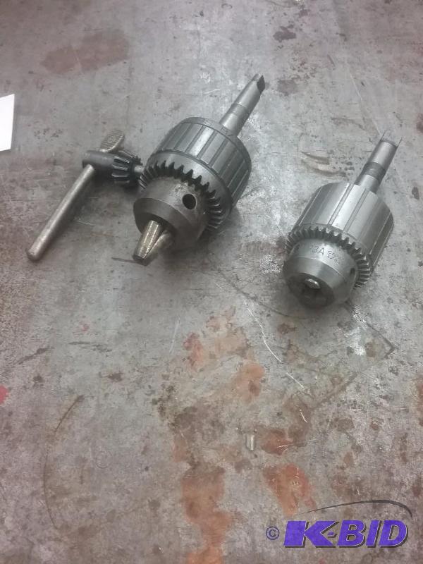 lot 757 image: (2) drill chucks (1) Jacobs 3A 58" cap...